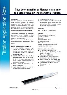 Standardize Magnesium Nitrate By Thermometric Titration