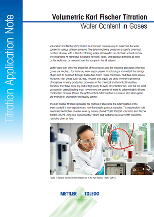 Determine Water Content in Gases with Volumetric Karl Fischer Titration using EVA V1